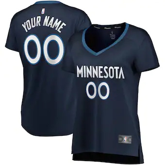 womens fanatics branded navy minnesota timberwolves fast br-277